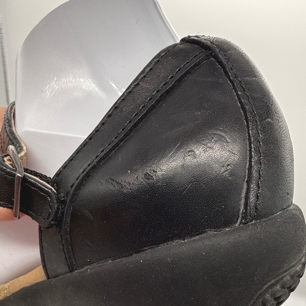 Earth Spirit Sandals Women 7 Black Leather Fisherman Mary Jane Comfort Casual - Picture 4 of 10